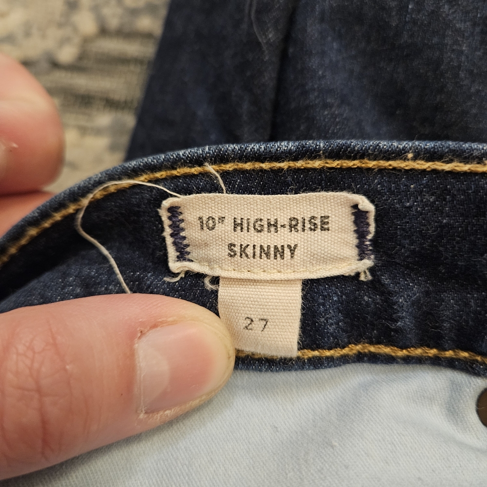 Madewell 10"‎ High-Rise Skinny Jeans Dark Wash 27 - Picture 6 of 12